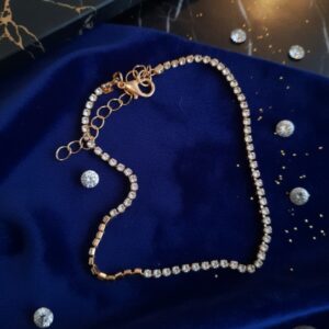 Gold stretch Tennis bracelet