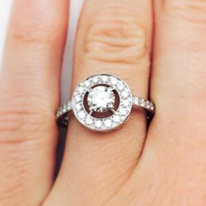 Silver toned Circle Cocktail  Ring